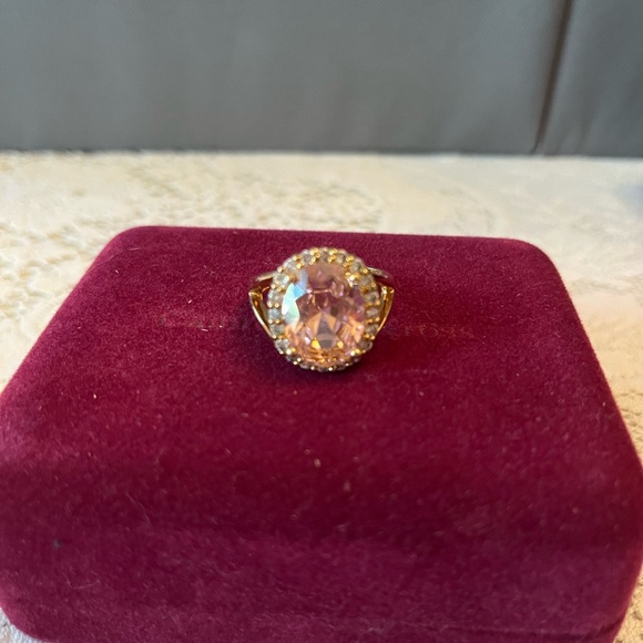 Camrose & Kross Jewelry - Elegant Camrose and Kross pink and gold JBK collection ring.